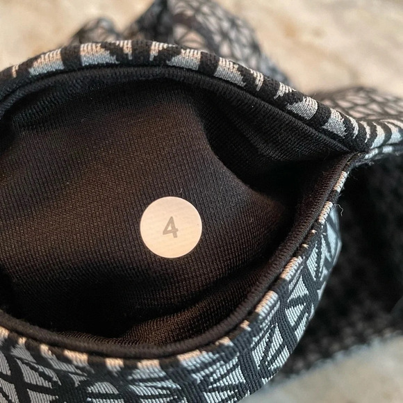 Lululemon Wunder Under Pant Full-On Luon Tri Geo Silver Spoon Black 4 W5G95S - Picture 3 of 12